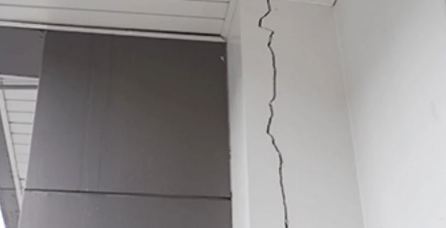 cracks in wall